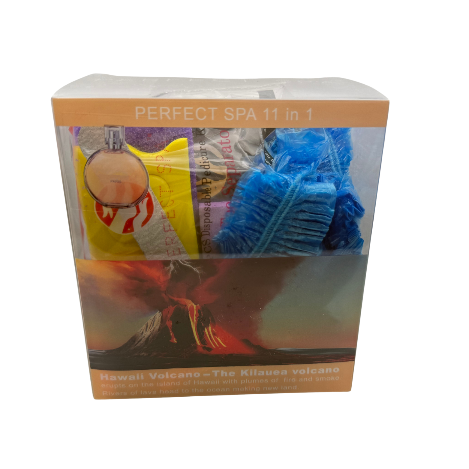 Perfect Spa Hawaii Volcano - The Kilauea Volcano Perfect No.5 11-in-1 Pedicure Kit – Box of 36 | Luxury Perfume-Inspired Bubble Spa