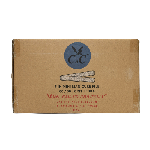 CnC Mini Manicure File 80/80 Grit Zebra