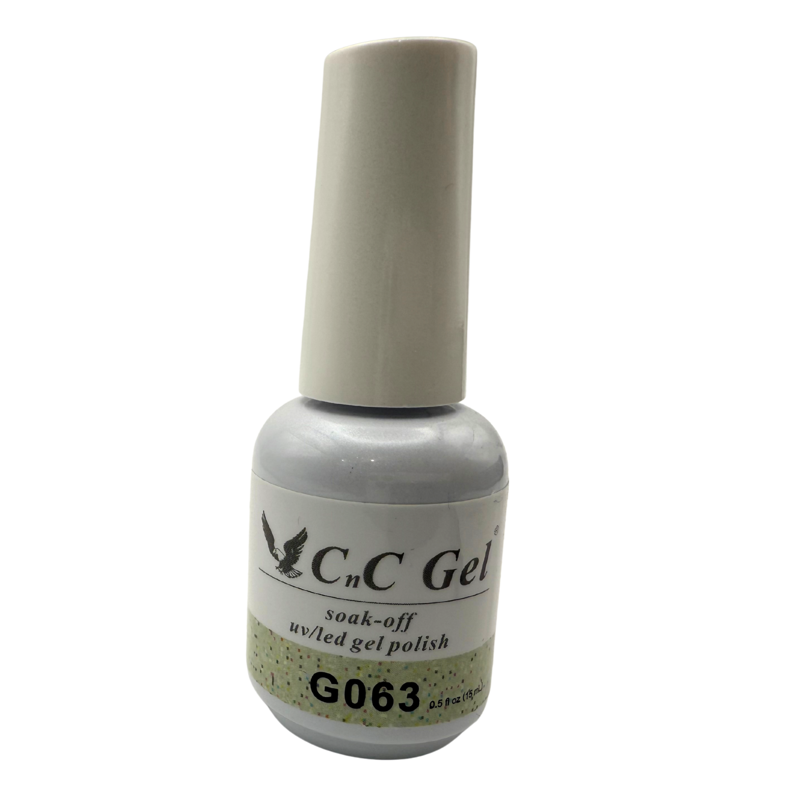 CnC Gel Polish – G063 Mint Glitter | 15ml Soak-Off UV/LED