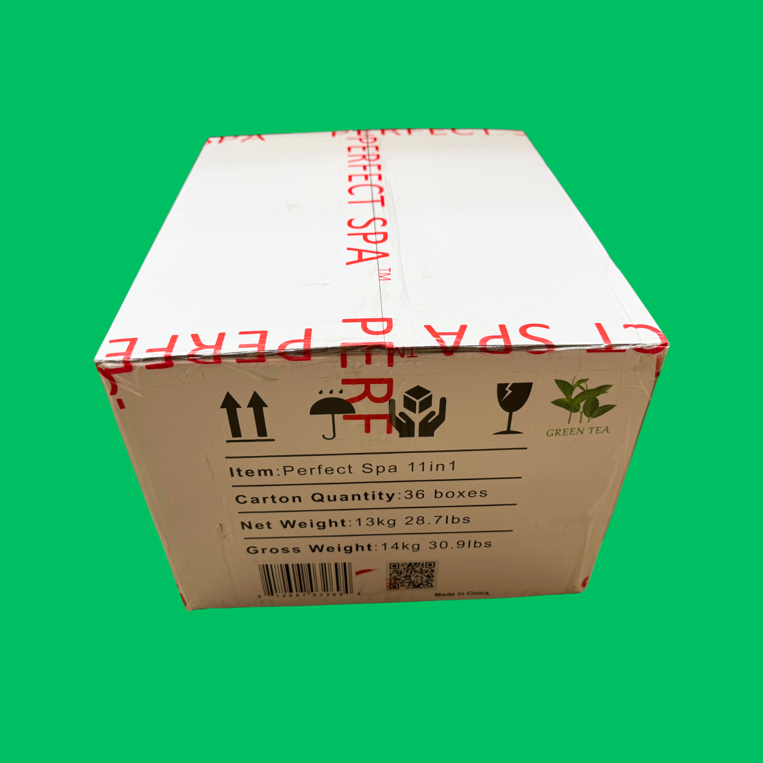 Perfect Spa Hawaii Volcano - The Kilauea Volcano Green Tea 11-in-1 Pedicure Kit – Box of 36 | Detoxifying Antioxidant Bubble Spa