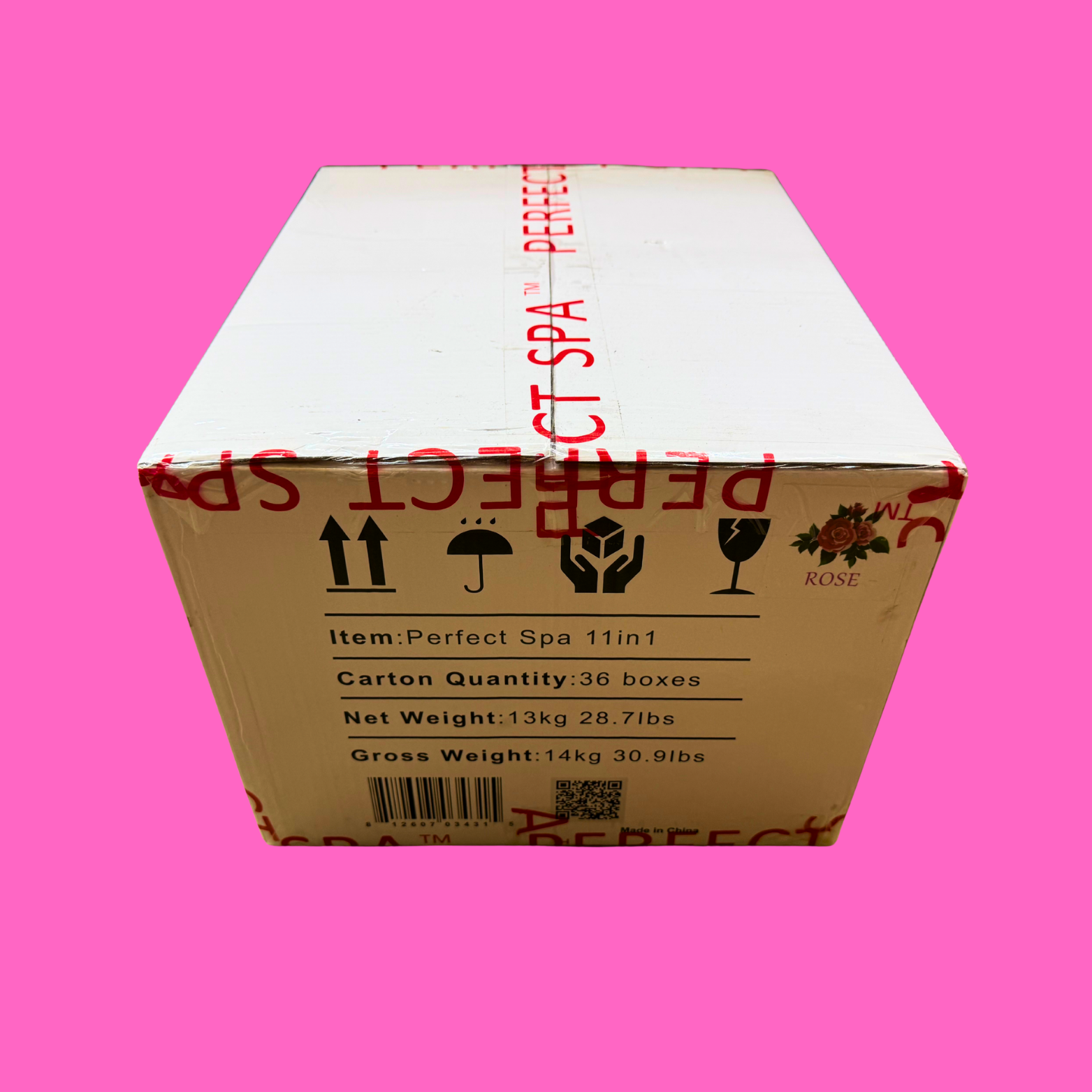 Perfect Spa Hawaii Volcano - The Kilauea Volcano Rose 11-in-1 Pedicure Kit – Box of 36 | Hydrating Floral Bubble Spa