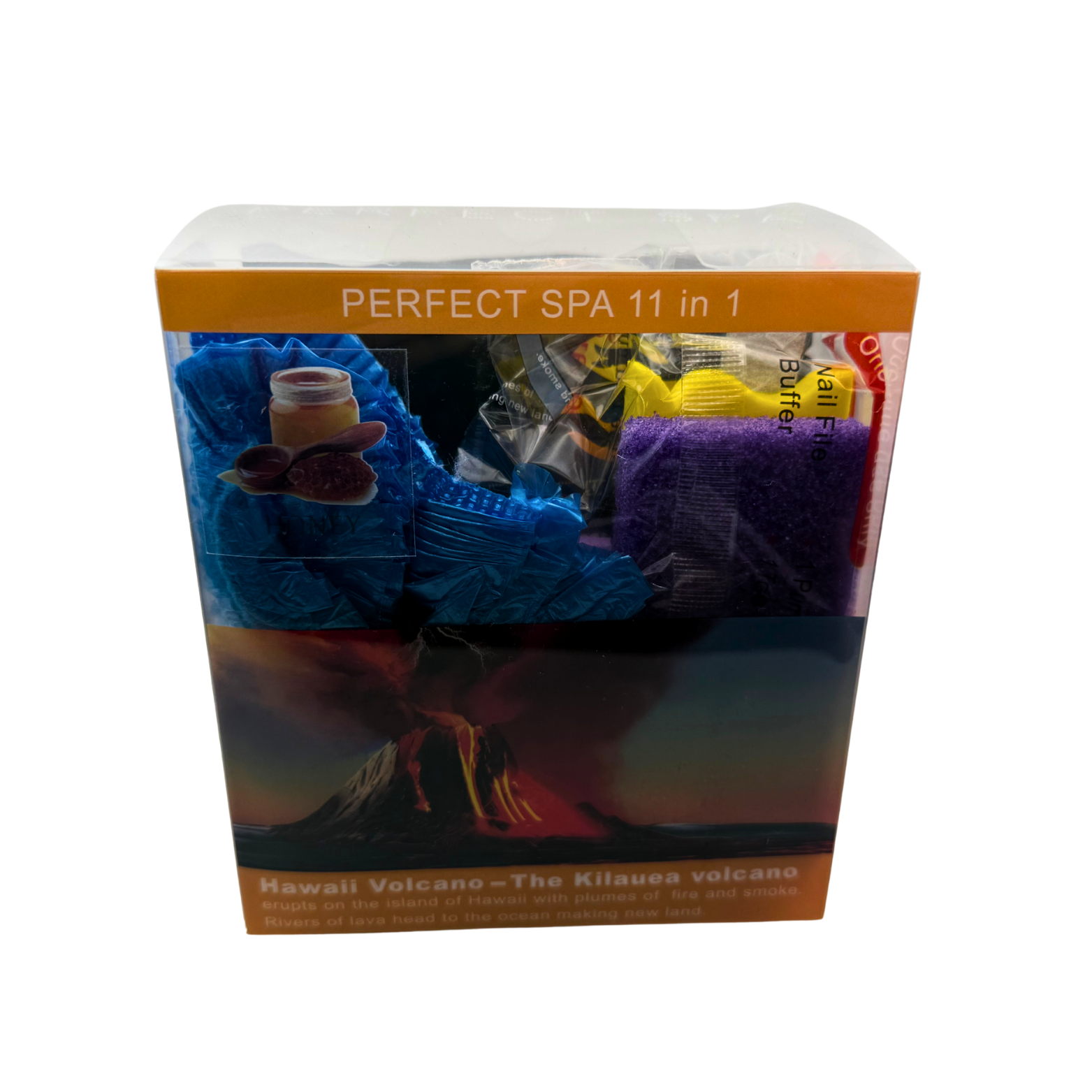Perfect Spa Hawaii Volcano - The Kilauea Volcano Honey 11-in-1 Pedicure Kit – Box of 36 | Nourishing & Moisturizing Bubble Spa