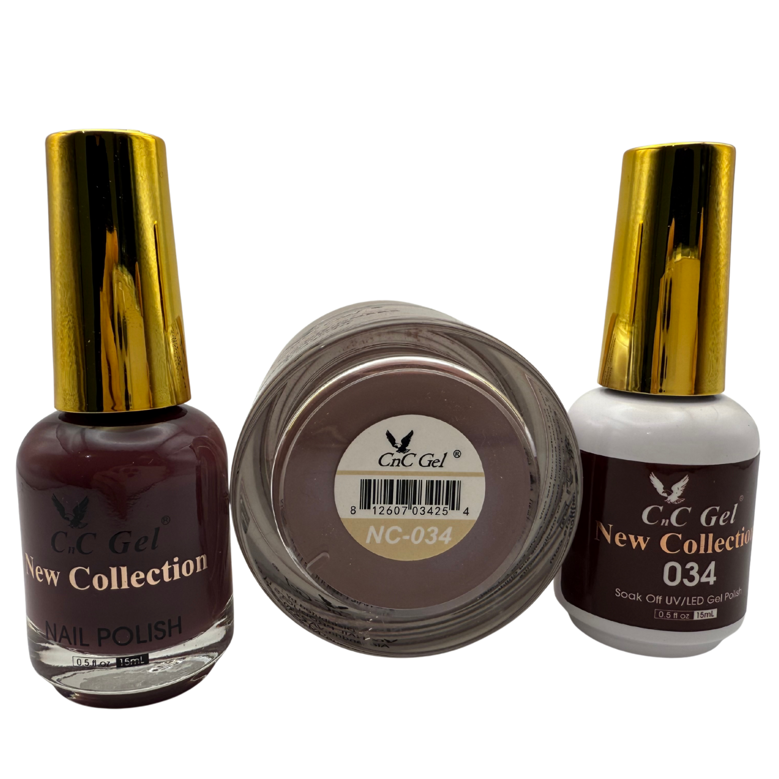 CnC Gel Color-034 New Collection 5-in-1 Gel, Nail Polish, Acrylic, Dip, Ombre