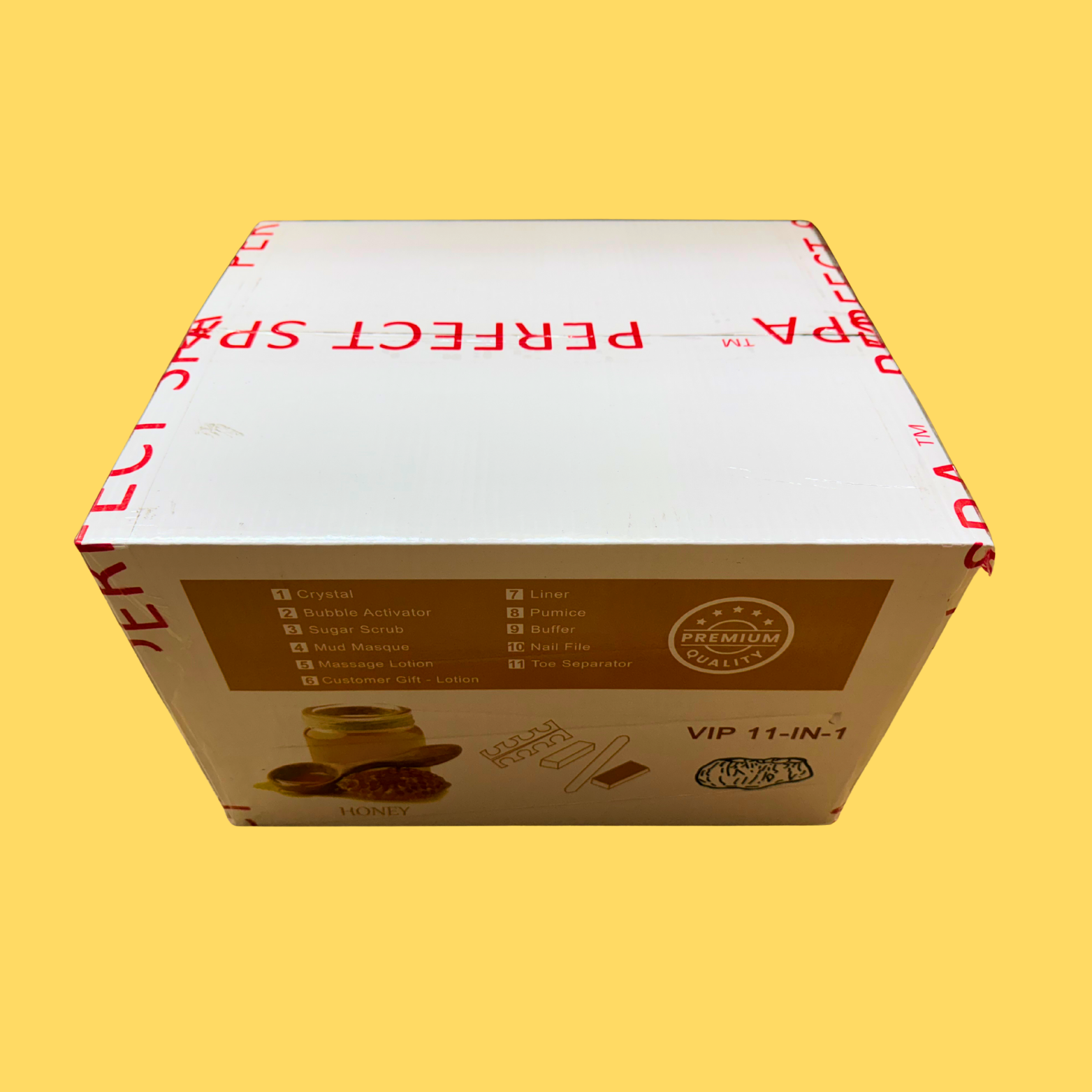 Perfect Spa Hawaii Volcano - The Kilauea Volcano Honey 11-in-1 Pedicure Kit – Box of 36 | Nourishing & Moisturizing Bubble Spa