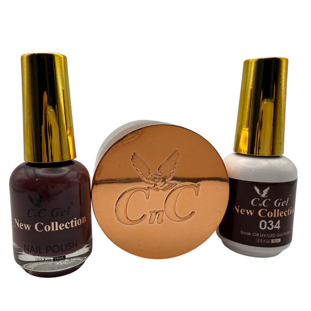 CnC Gel Color-034 New Collection 5-in-1 Gel, Nail Polish, Acrylic, Dip, Ombre