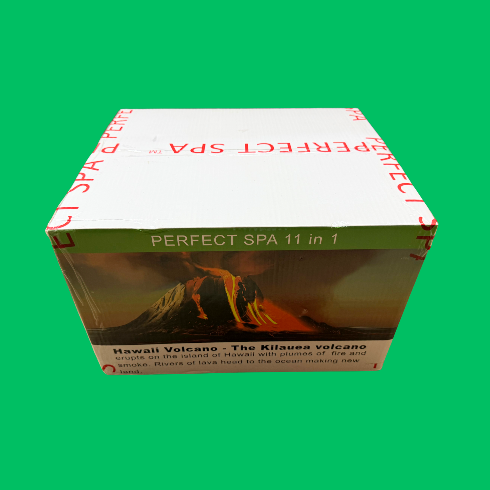 Perfect Spa Hawaii Volcano - The Kilauea Volcano Green Tea 11-in-1 Pedicure Kit – Box of 36 | Detoxifying Antioxidant Bubble Spa