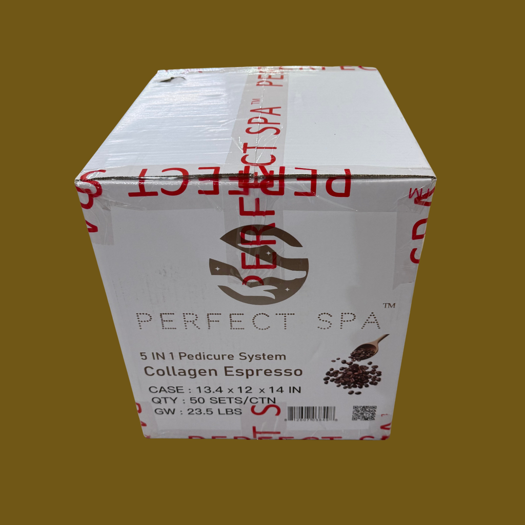 Perfect Spa Collagen Espresso – 5-in-1 Pedicure Kit (Box of 50) | Nourishing & Detoxifying Collagen Pedicure