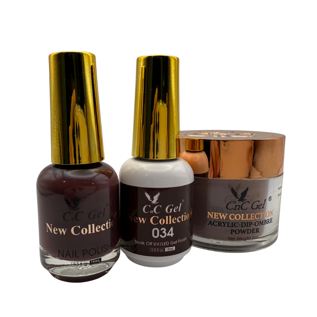 CnC Gel Color-034 New Collection 5-in-1 Gel, Nail Polish, Acrylic, Dip, Ombre