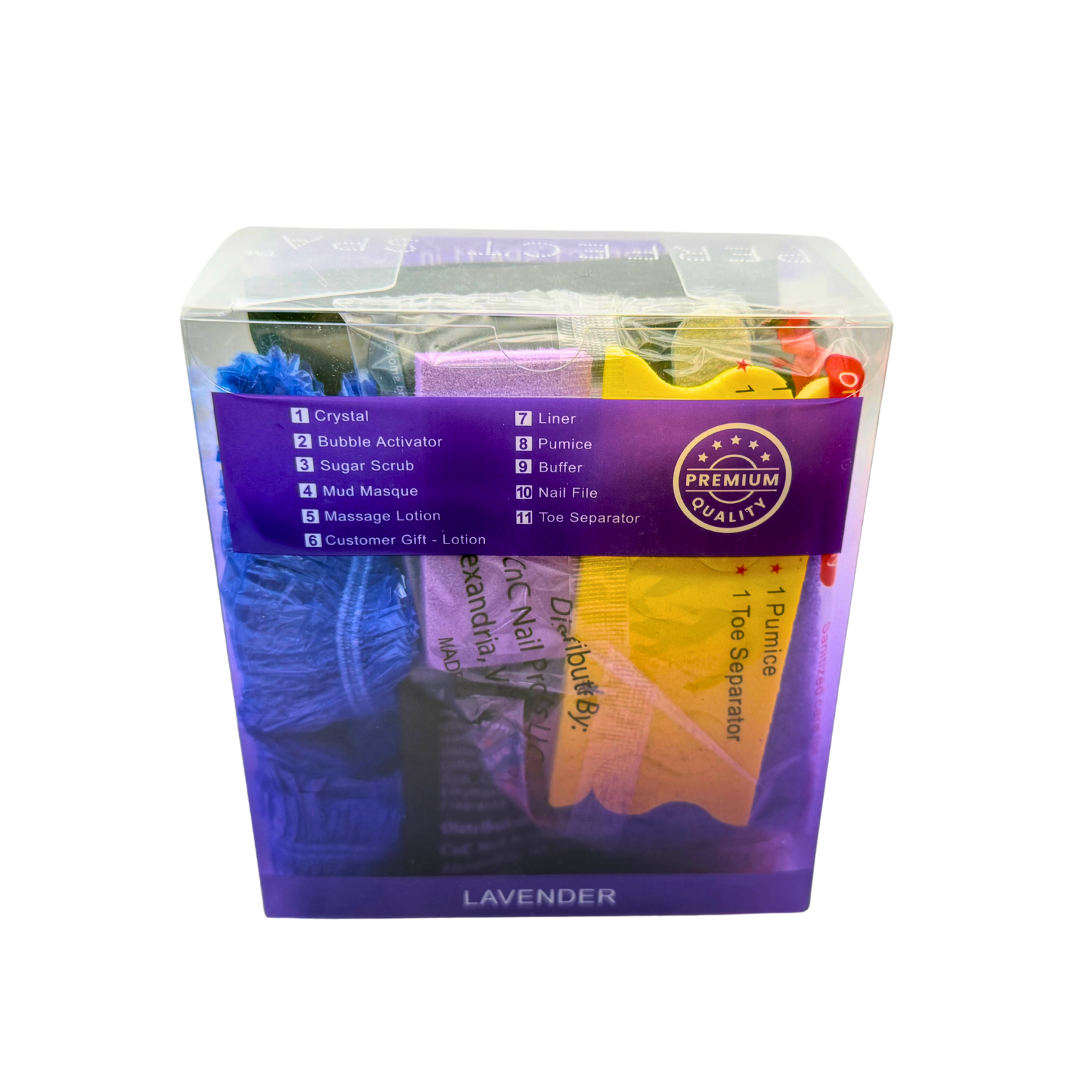 Perfect Spa Hawaii Volcano - The Kilauea Volcano Lavender 11-in-1 Pedicure Kit – Box of 36 | Calming & Relaxing Deluxe Bubble Spa