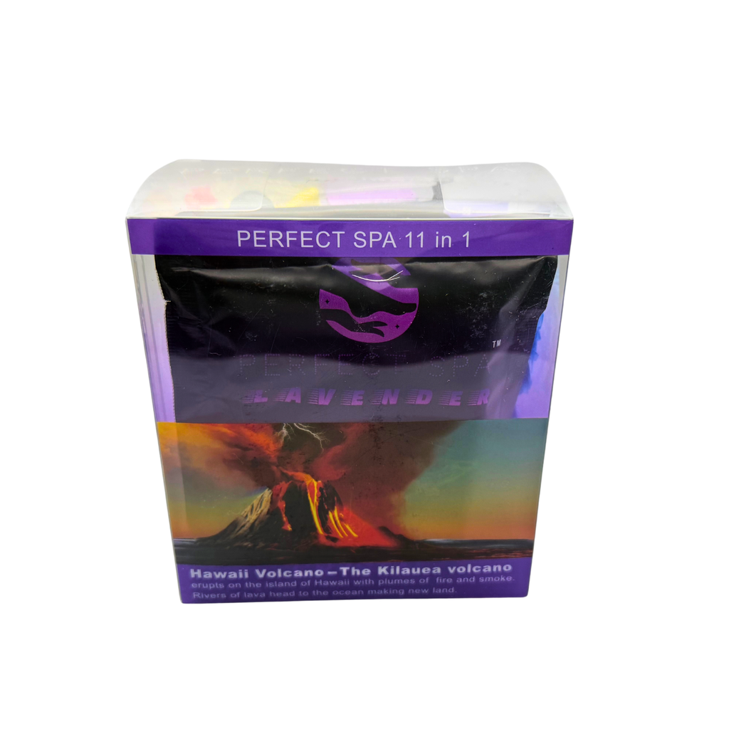 Perfect Spa Hawaii Volcano - The Kilauea Volcano Lavender 11-in-1 Pedicure Kit – Box of 36 | Calming & Relaxing Deluxe Bubble Spa
