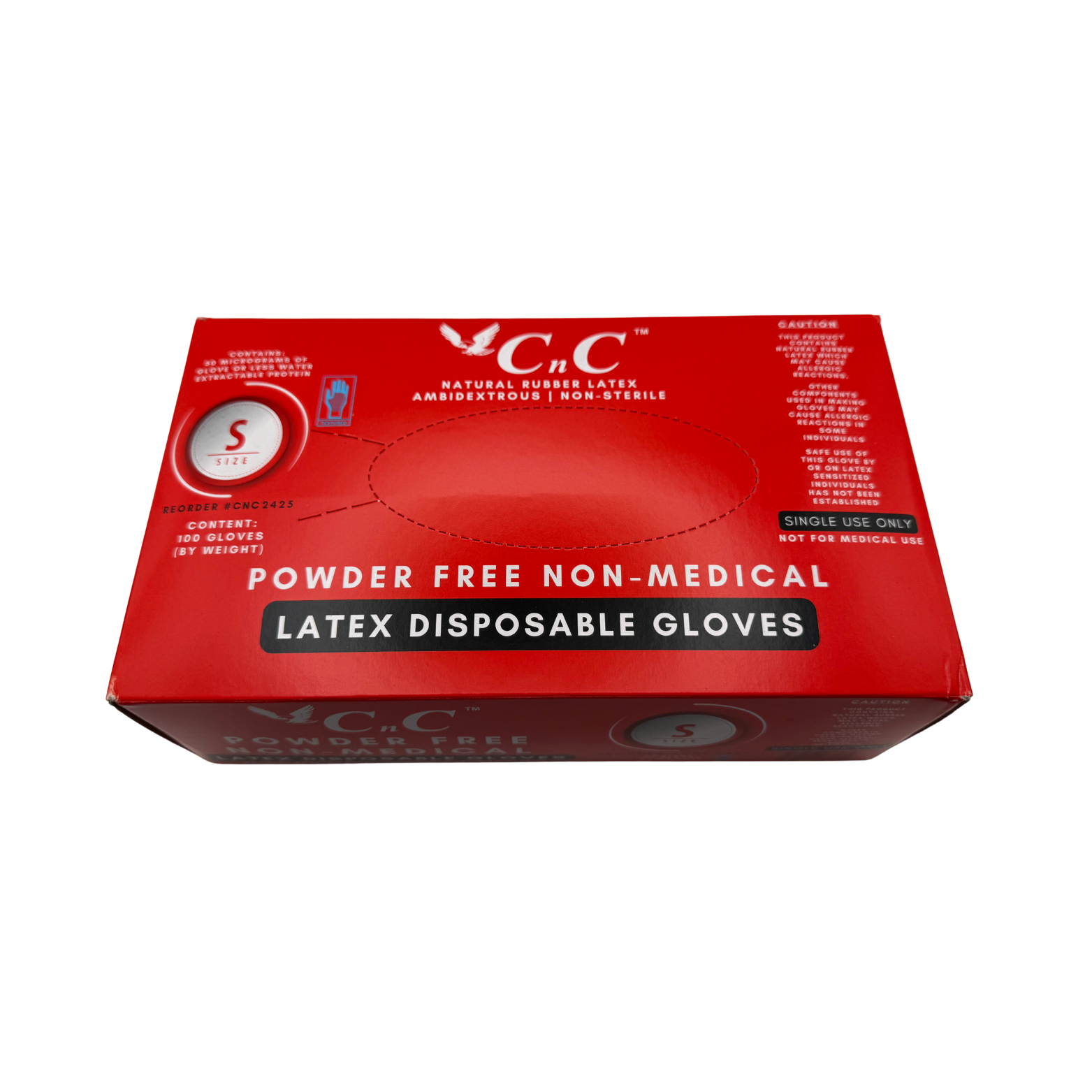 CnC Gloves – Small Powder-Free Latex Disposable Gloves