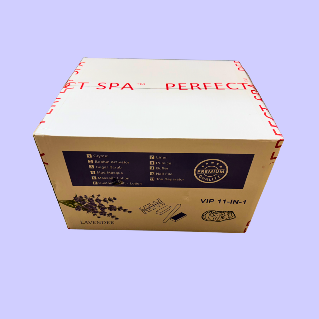 Perfect Spa Hawaii Volcano - The Kilauea Volcano Lavender 11-in-1 Pedicure Kit – Box of 36 | Calming & Relaxing Deluxe Bubble Spa