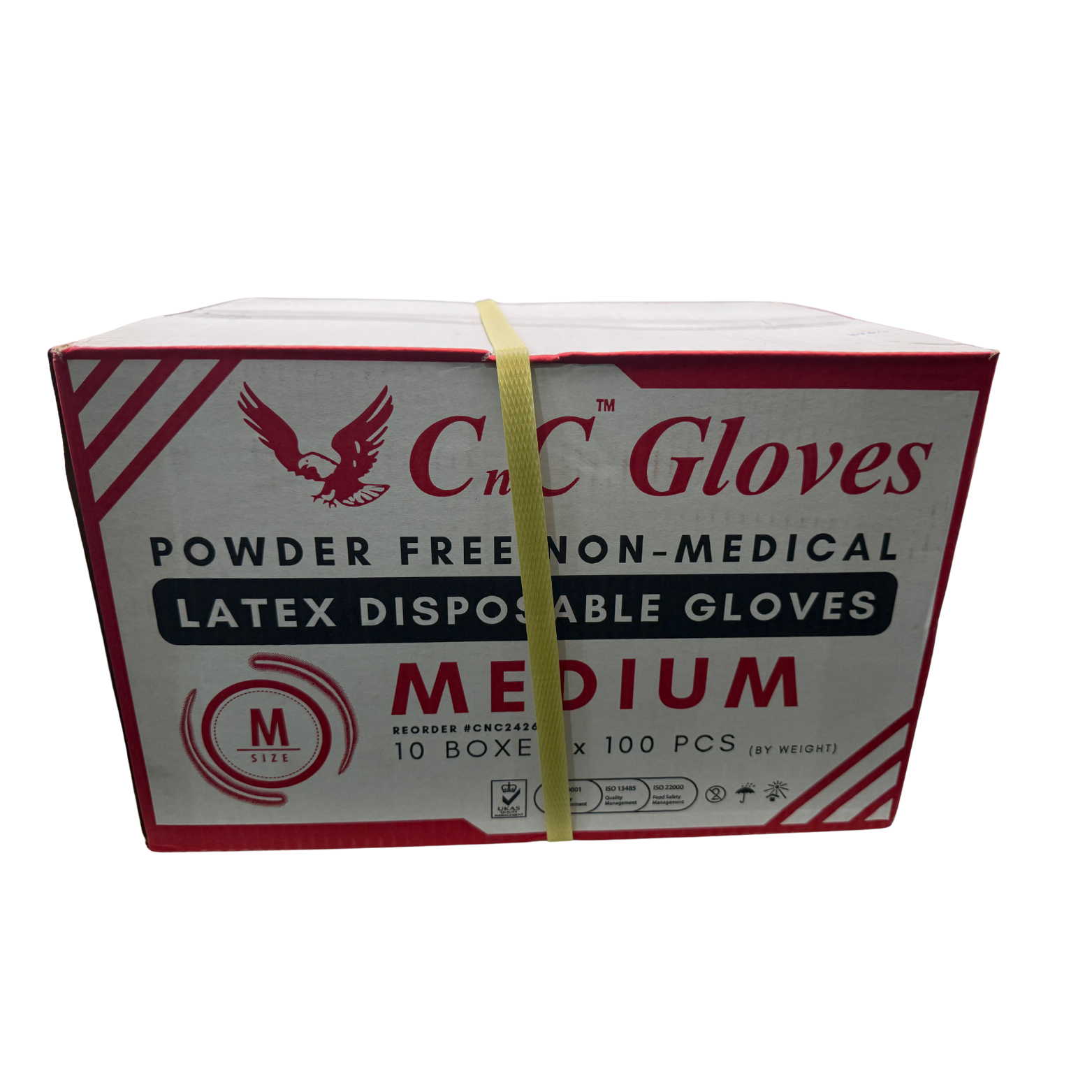 CnC Gloves – Medium Powder-Free Latex Disposable Gloves