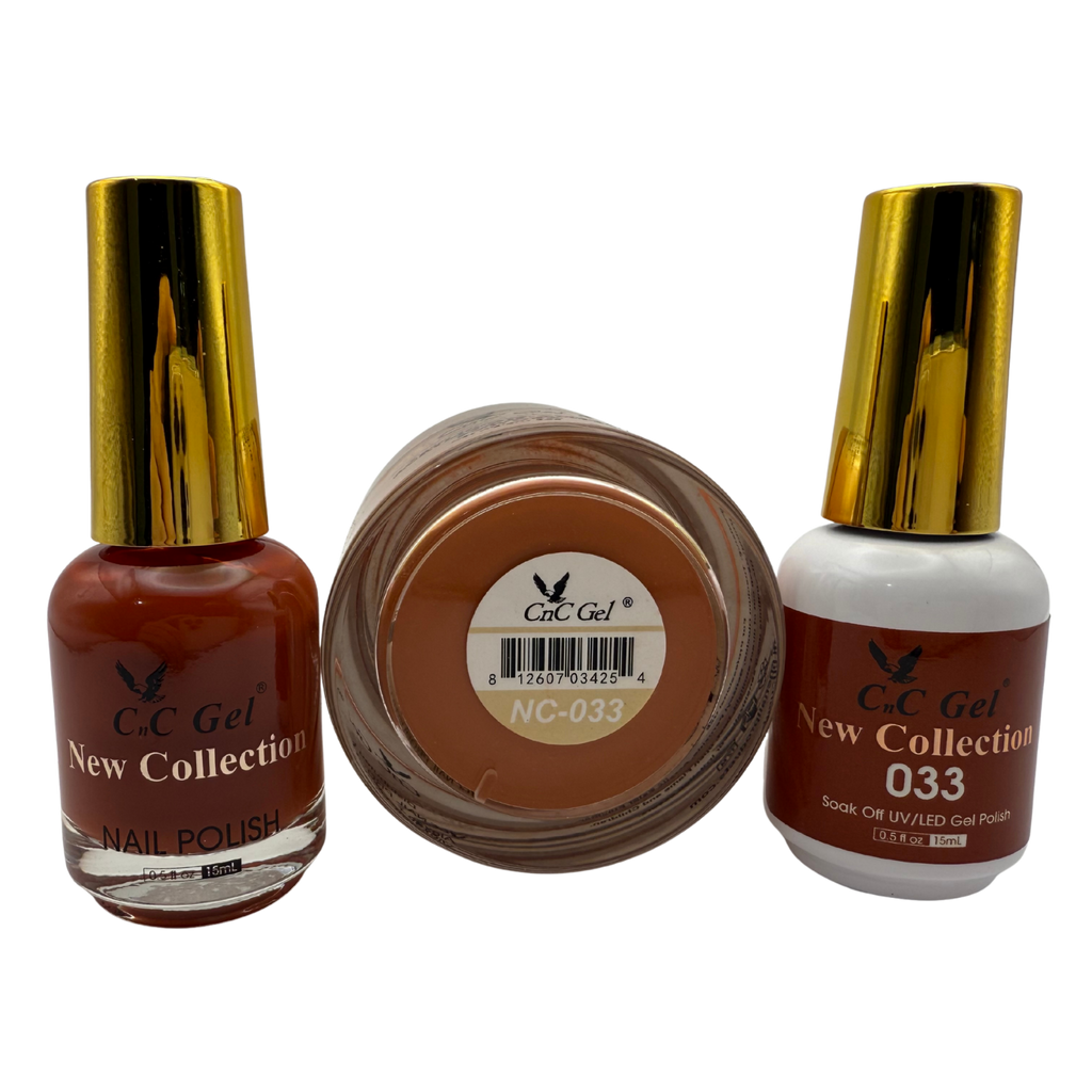 CnC Gel Color-033 New Collection 5-in-1 Gel, Nail Polish, Acrylic, Dip, Ombre