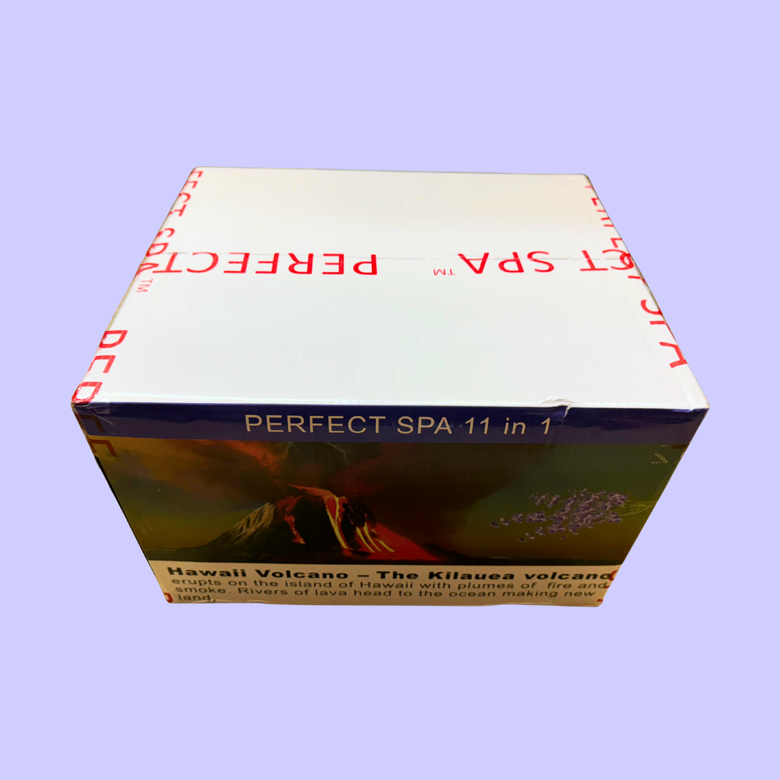 Perfect Spa Hawaii Volcano - The Kilauea Volcano Lavender 11-in-1 Pedicure Kit – Box of 36 | Calming & Relaxing Deluxe Bubble Spa