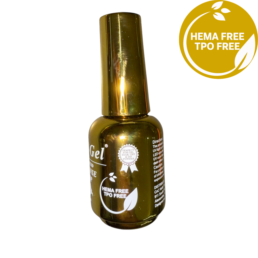 CnC Gel Top No Cleanse - HEMA/TPO-FREE - Soak-Off UV/LED – 0.5oz Bottles