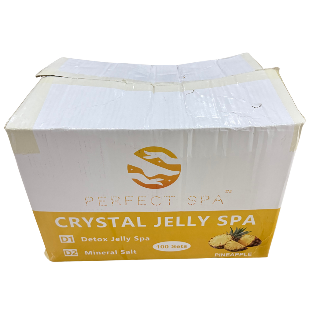 Perfect Spa Crystal Jelly Spa – Pineapple (Detox + Mineral Salt) – 100 Set Bulk Case