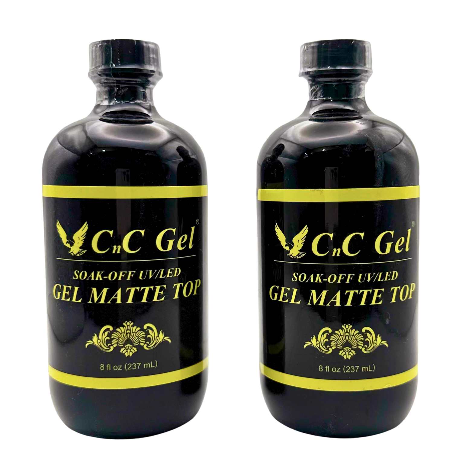 CnC Gel Matte Top Coat - Soak-Off UV/LED – 8oz + 1 Free 8oz Bottle