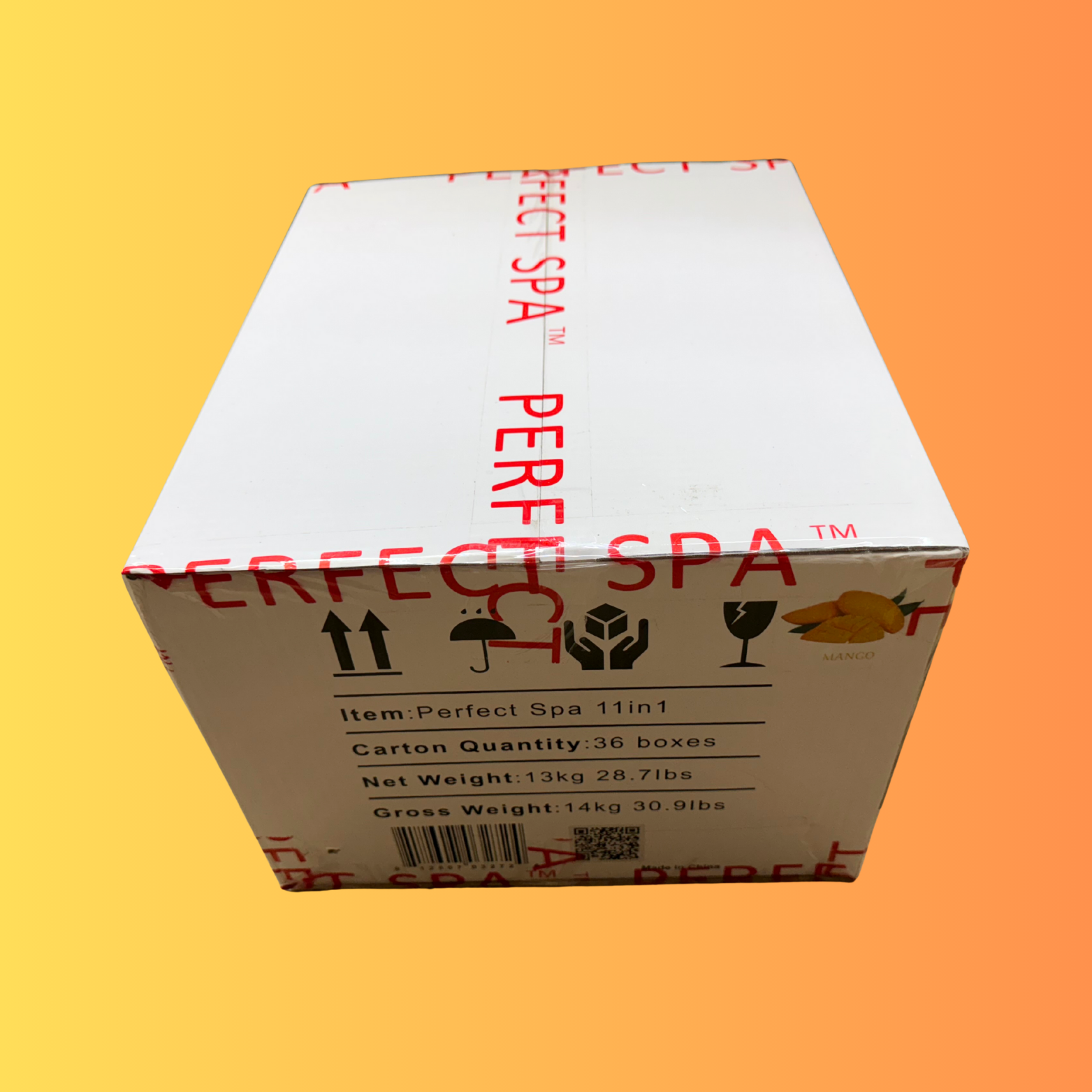 Perfect Spa Hawaii Volcano - The Kilauea Volcano Mango 11-in-1 Pedicure Kit – Box of 36 | Tropical Hydration Deluxe Bubble Spa