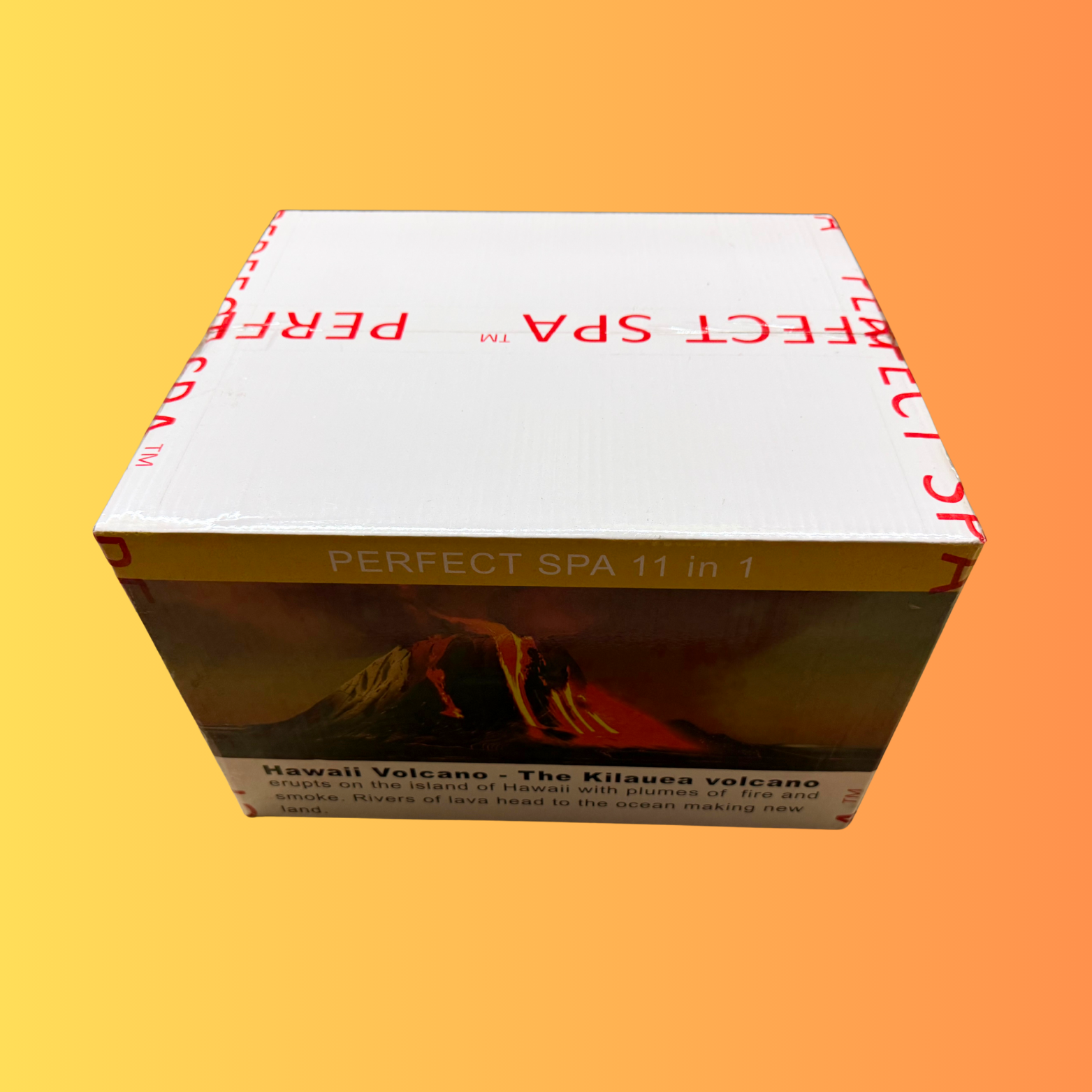 Perfect Spa Hawaii Volcano - The Kilauea Volcano Mango 11-in-1 Pedicure Kit – Box of 36 | Tropical Hydration Deluxe Bubble Spa