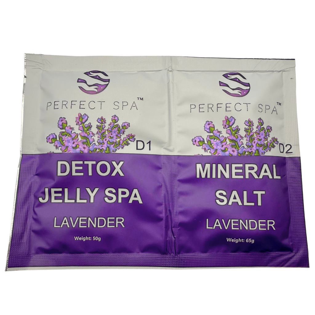 Perfect Spa Crystal Jelly Spa – Lavender (Detox + Mineral Salt) – 100 Set Bulk Case