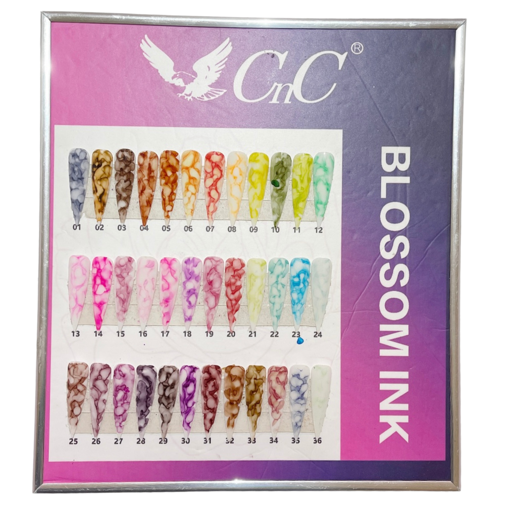 CnC Blossom Ink Collection – 36 Colors | Marble, Smoke & Bloom Effects Made Easy